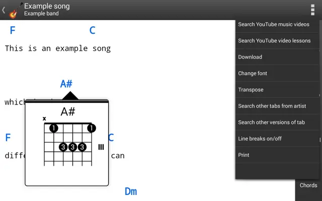 GuitarTab - Tabs and chords android App screenshot 0