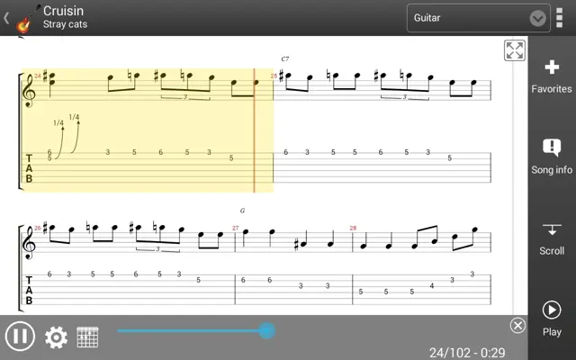 GuitarTab - Tabs and chords android App screenshot 3