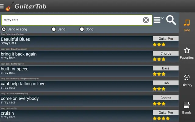 GuitarTab - Tabs and chords android App screenshot 4